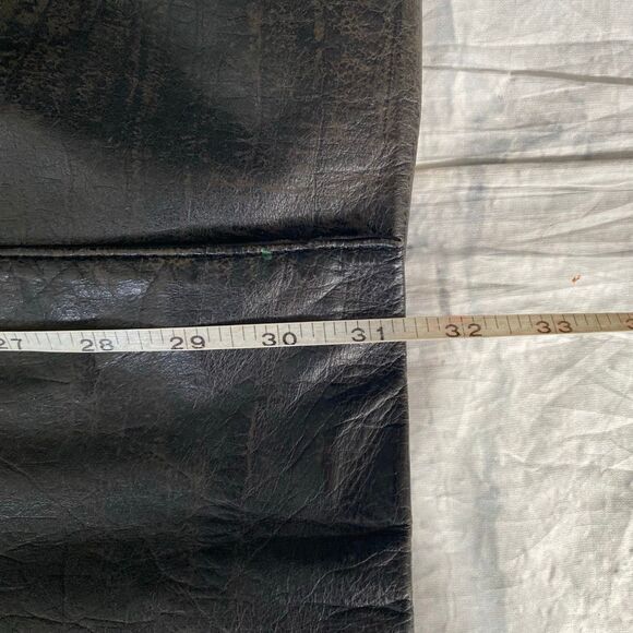 Fidelity Leather men 40 distressed vintage 1 button leather coat black - Picture 10 of 10